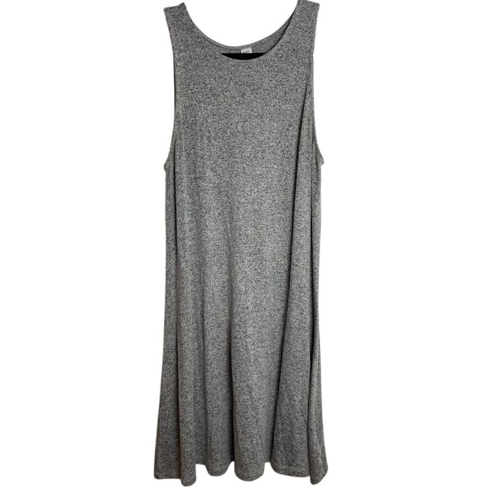 Old Navy Womens Gray Stretch Tank Dress Knit Swing Sleeveless Short Dress Size M